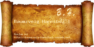 Baumzveig Hannibál névjegykártya